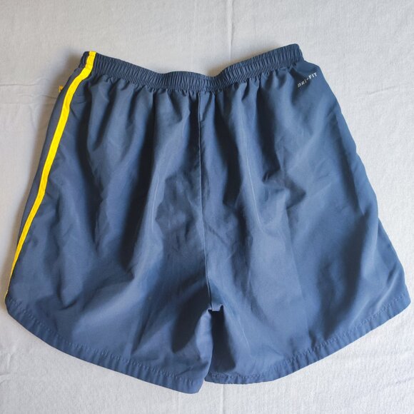 LIVESTRONG Nike Tempo Dri-fit running shorts men's size M navy blue w yellow - Picture 4 of 15